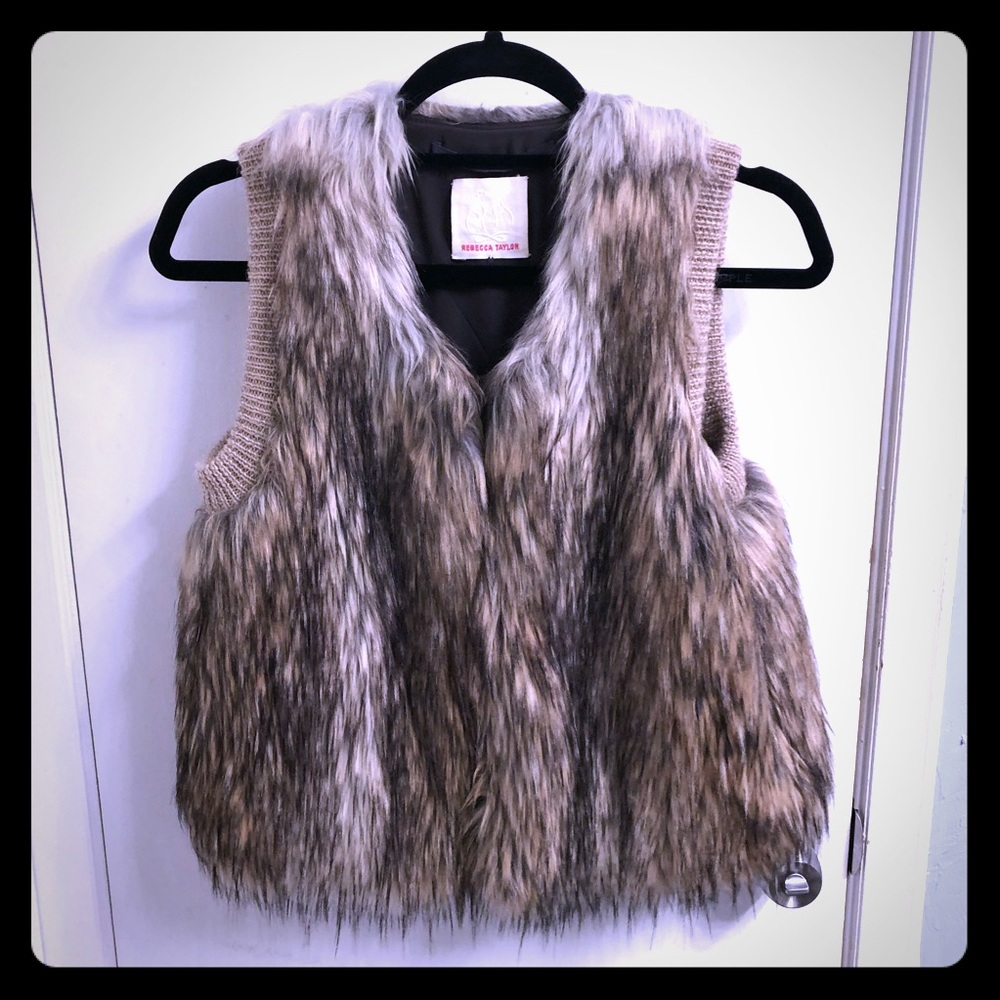 Rebecca Taylor Faux Fur Vest